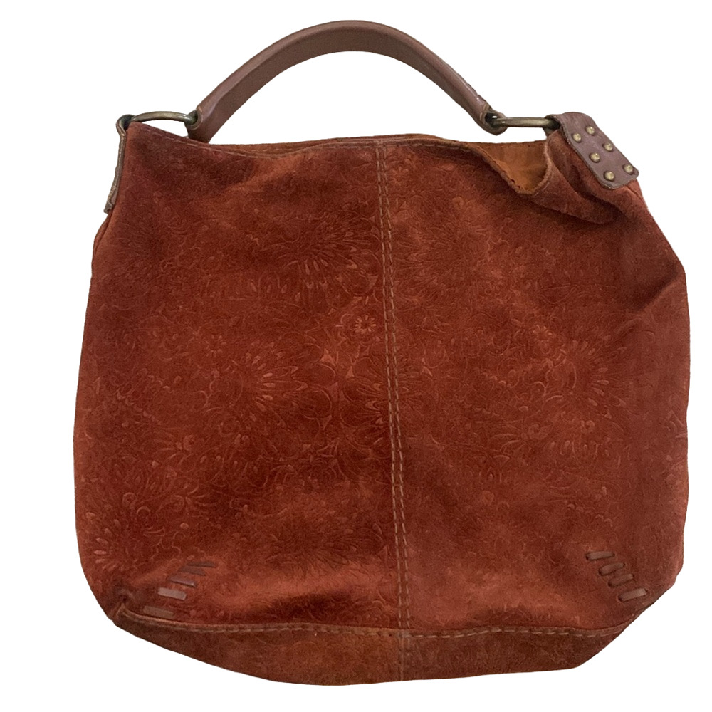 Lucky Brand Terracotta Suede Hobo Bag